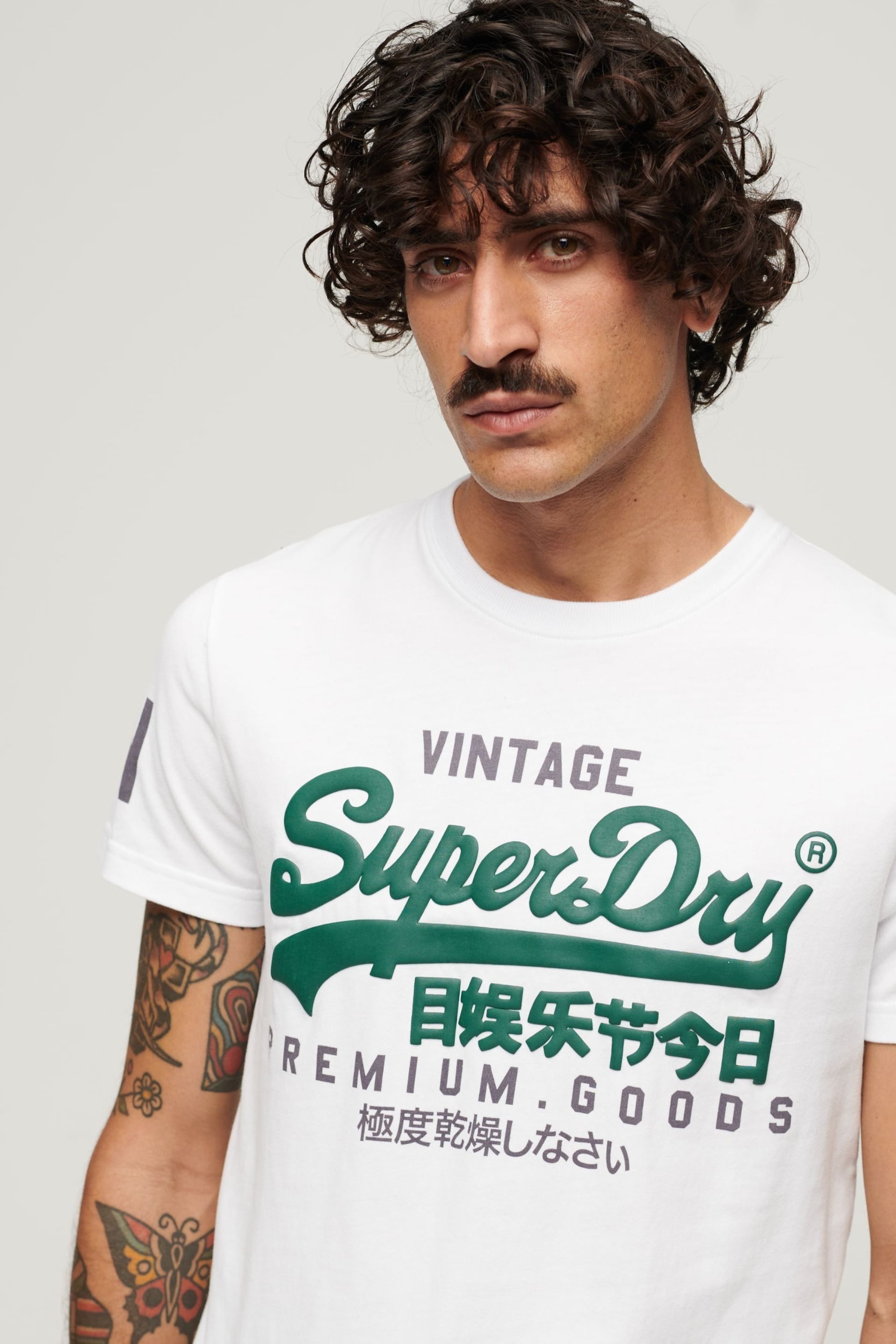 Superdry White Classic Heritage T-Shirt - Image 3 of 10