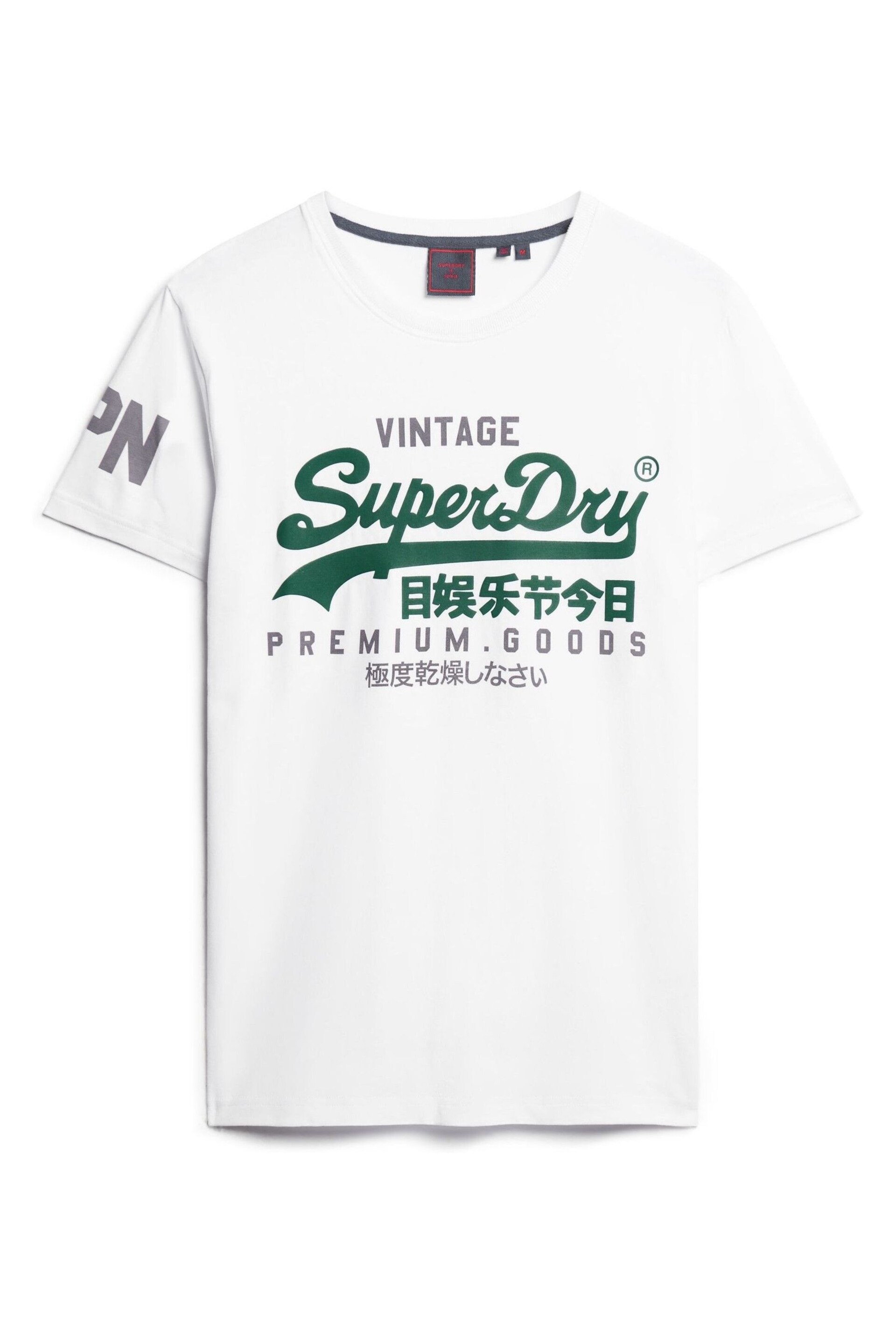 Superdry White Classic Heritage T-Shirt - Image 7 of 10