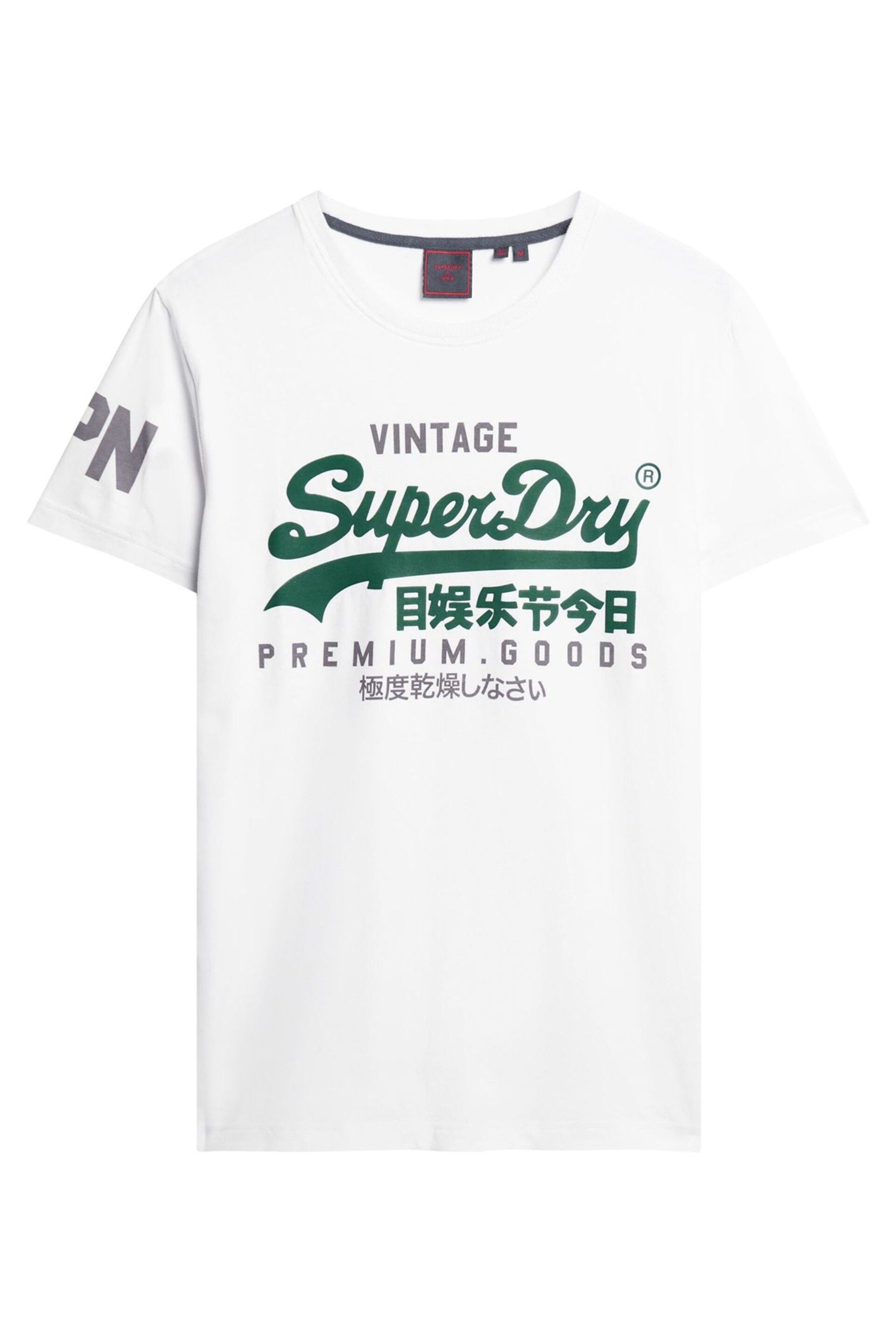 Superdry White Classic Heritage T-Shirt - Image 8 of 10