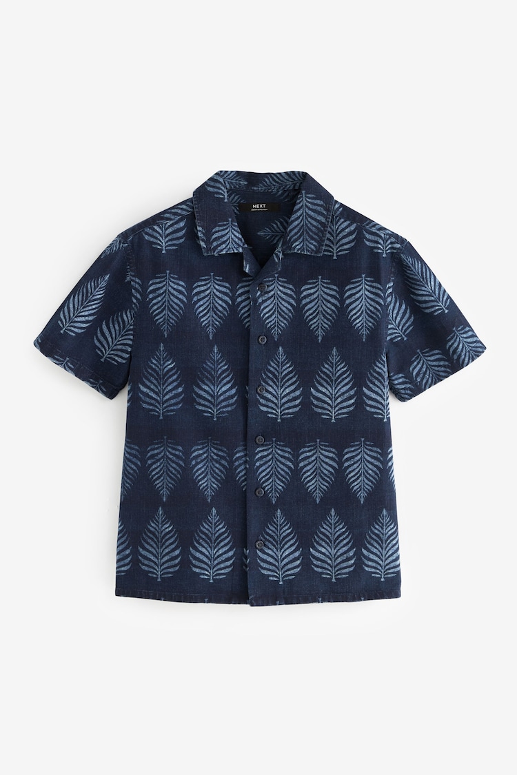 Indigo Blue Short Sleeve Printed Shirt (3-16yrs) - Image 2 of 3