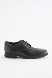 Black Wide Fit (G) School Leather Lace-Up Shoes - Image 2 of 6