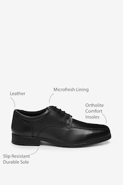 Black Wide Fit (G) School Leather Lace-Up Shoes - Image 6 of 6