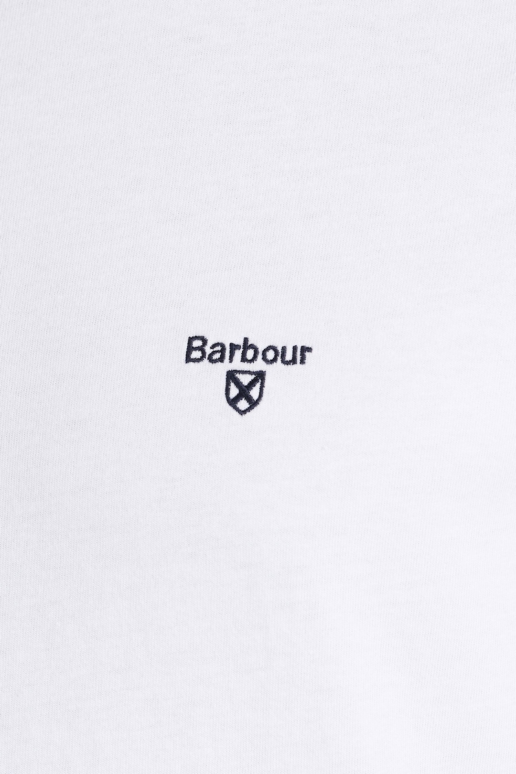 Barbour® White Mens 100% Cotton Sports T-Shirt - Image 6 of 6