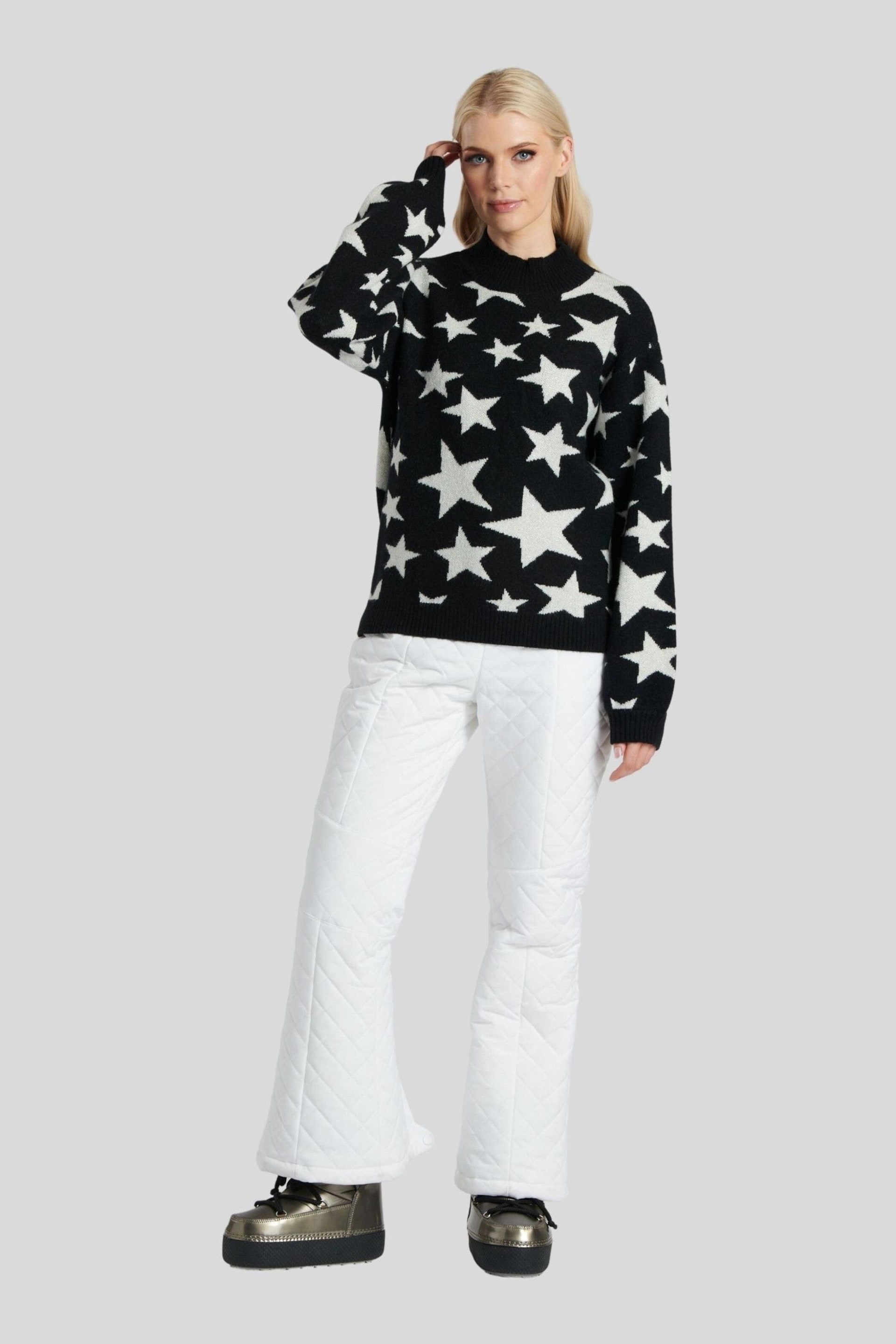 South Beach Silver Funnel Neck Knit Jumper - Image 5 of 6