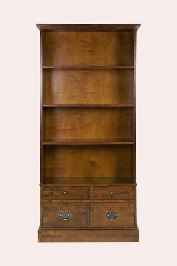 Laura Ashley Dark Chestnut Garrat 4 Drawer Single Bookcase