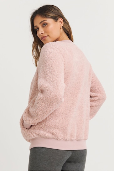 Simply Be Pink Pretty Secrets Zip Through Snuggle Cardigan