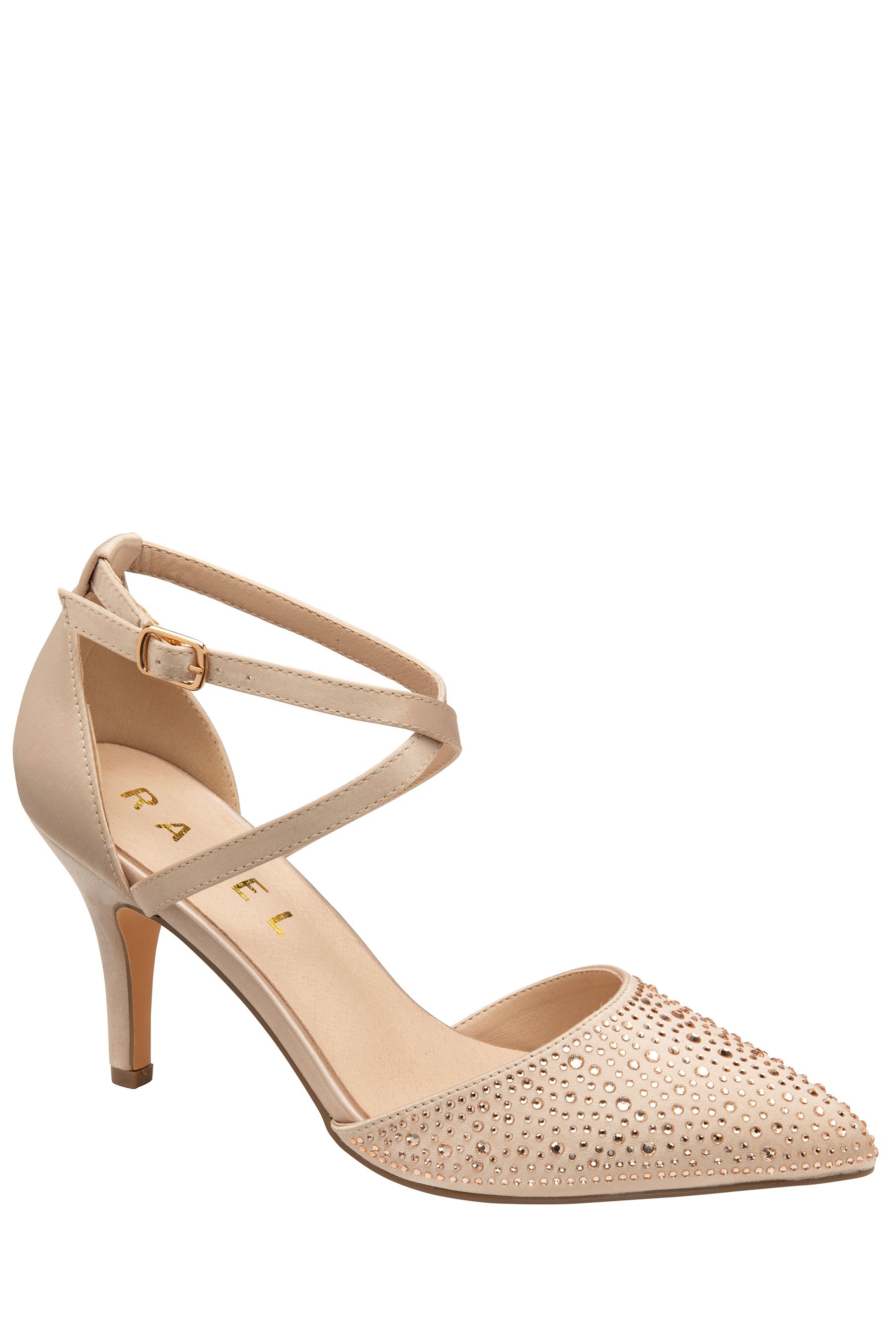 Buy Ravel Gold Strappy Diamante Court Shoes from Next Luxembourg