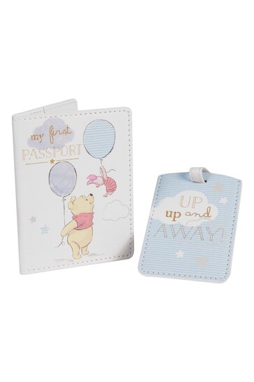 White Magical Beginnings Pooh Girl Passport and Luggage Tag