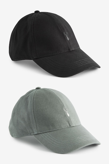 Black/Grey Caps 2 Pack