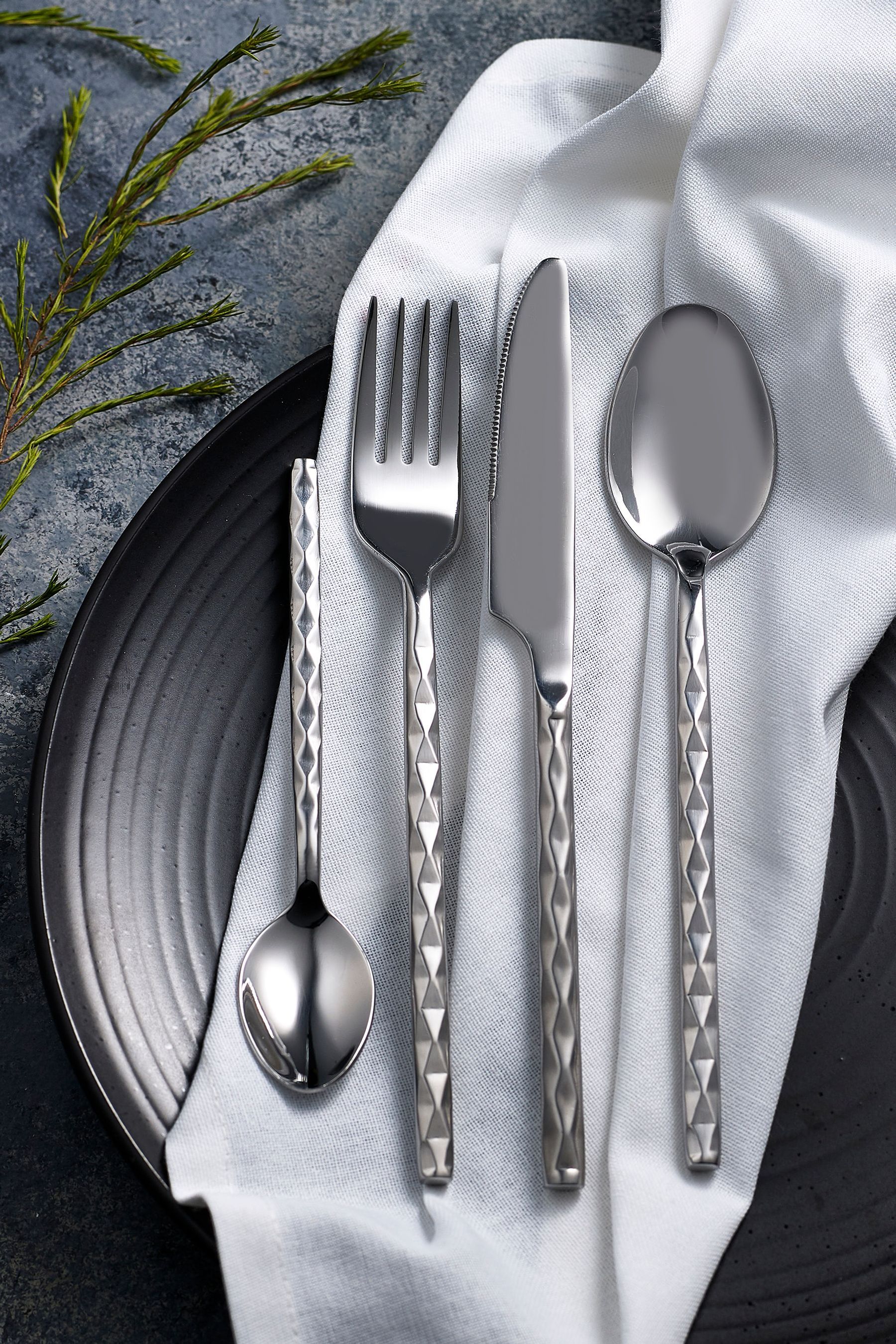 Buy Silver Celeste Stainless Steel 16pc Cutlery Set from Next Germany