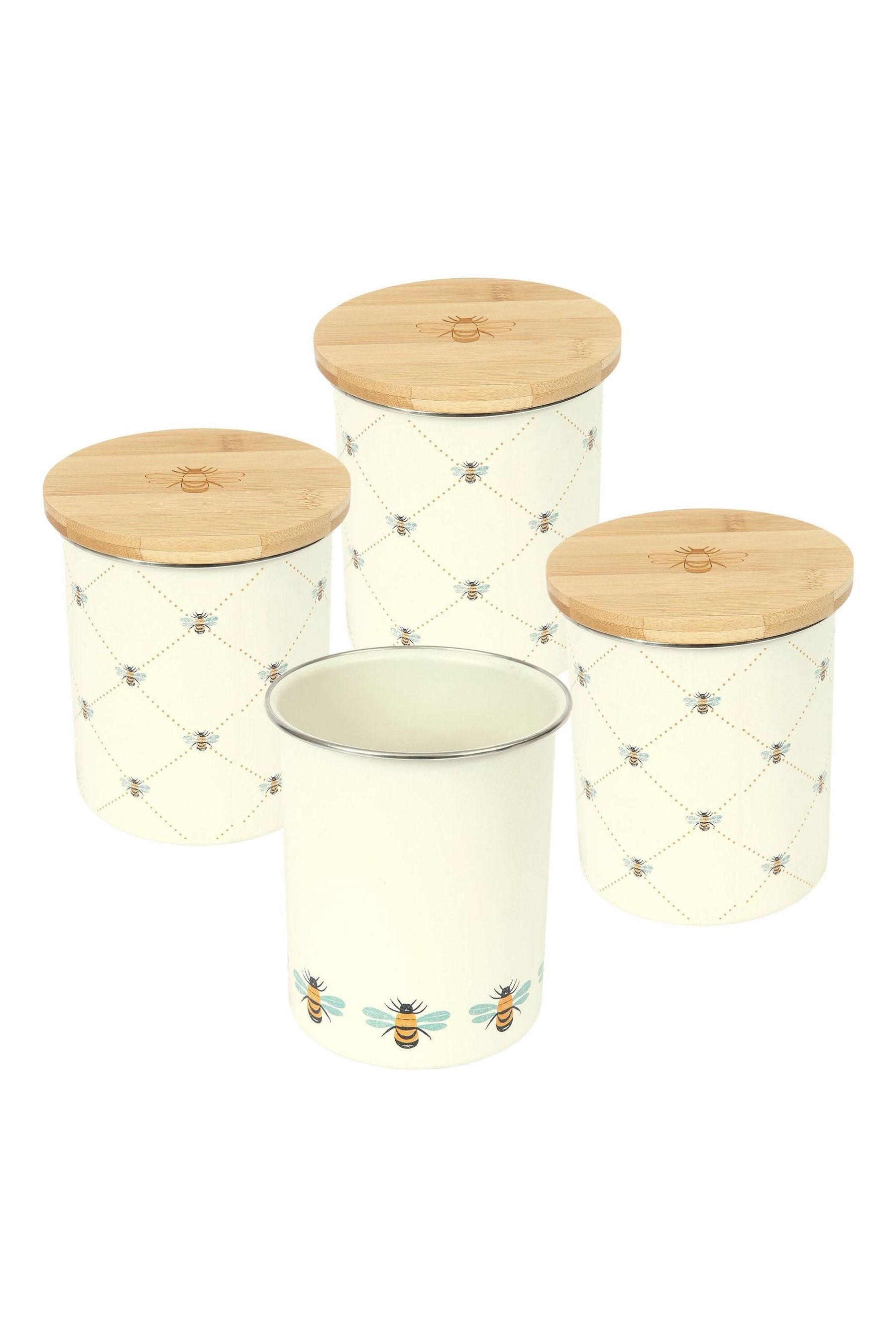 Buy Dexam Set of 3 Cream Bees Knees Tea Coffee Sugar Storage
