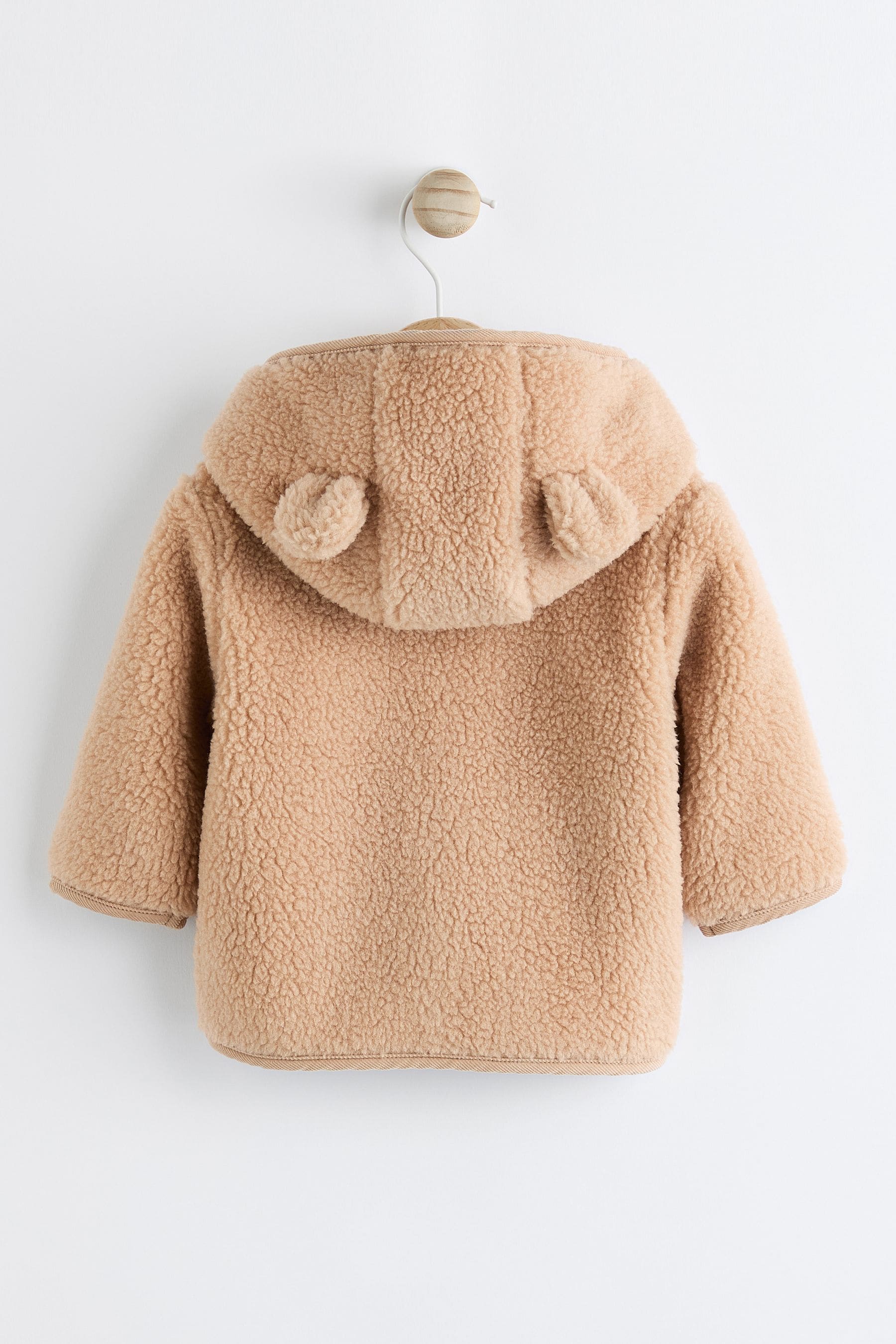 Brown Cosy Borg Fleece Baby Jacket