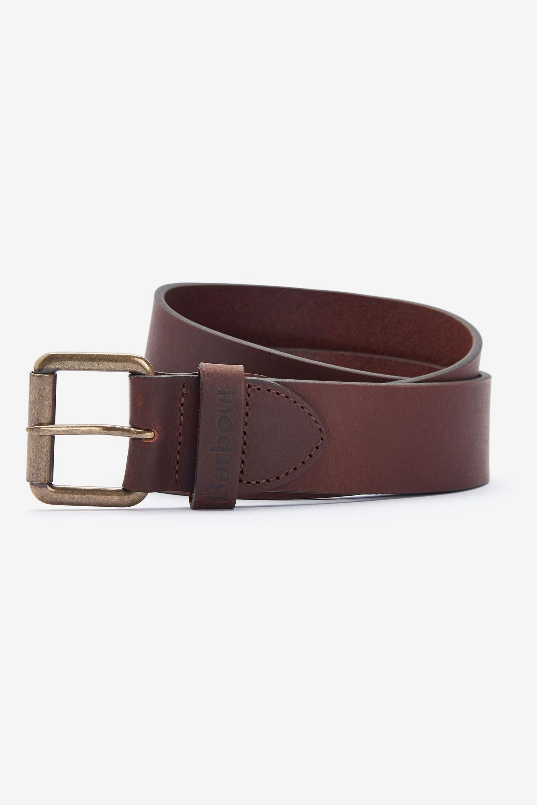 Barbour matt leather belt 2025