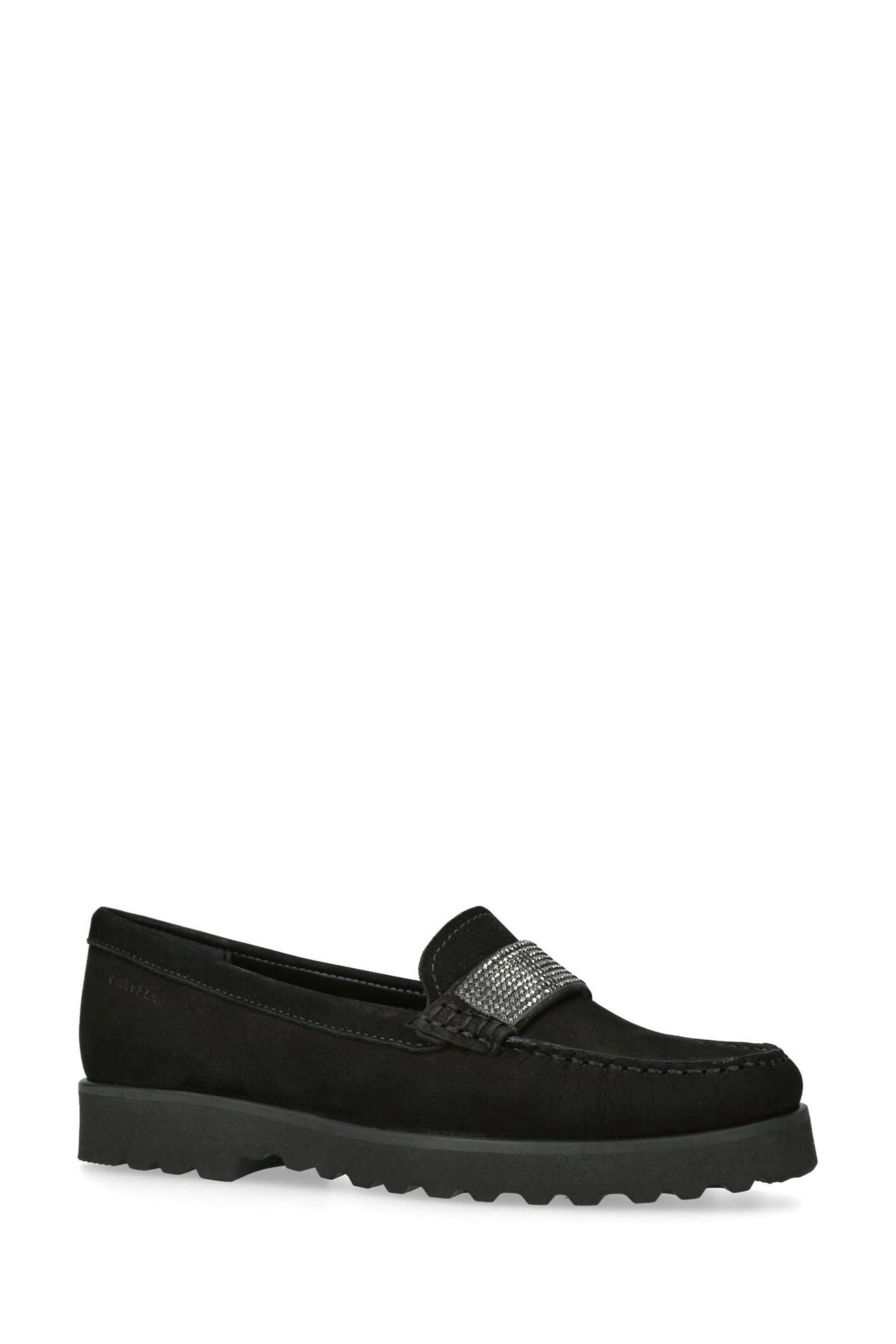 Carvela top black loafers