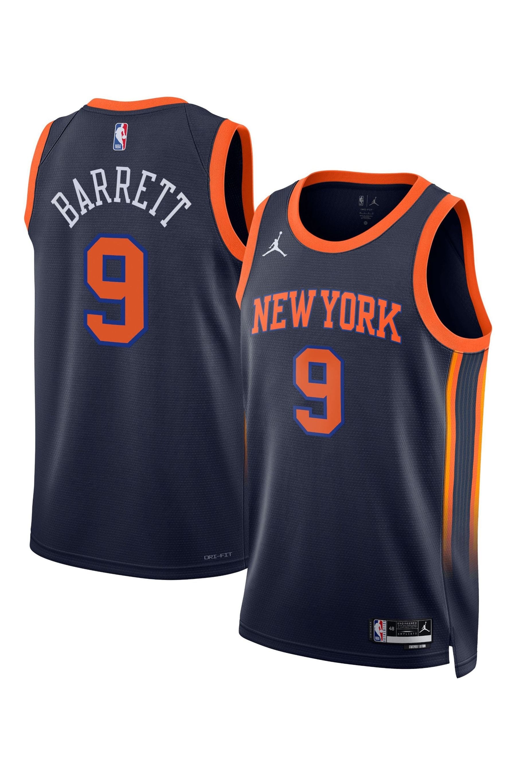 Buy Nike Blue New York Knicks Jordan Statement Edition Swingman Jersey Navy RJ Barrett Unisex from the Next UK online shop