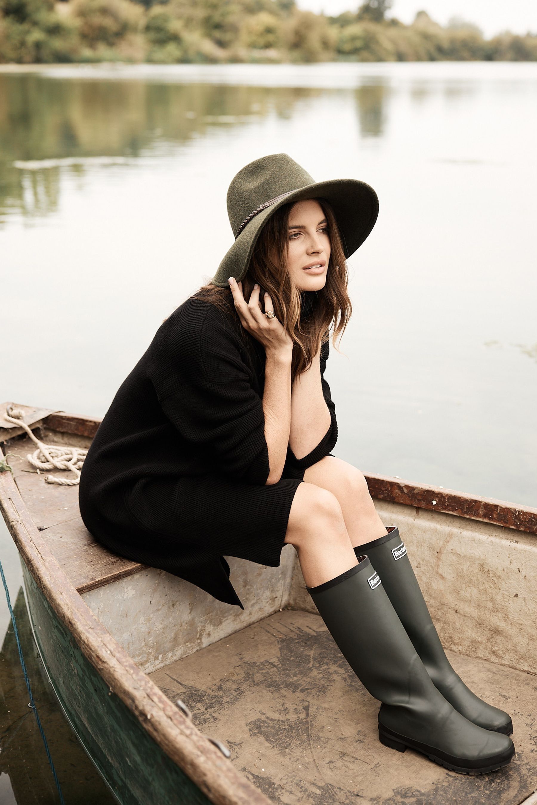 Barbour Green Abbey Wellington Boots