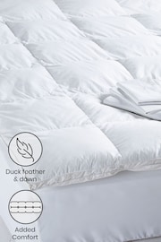 White Duck Feather And Down Mattress Topper - Image 2 of 2