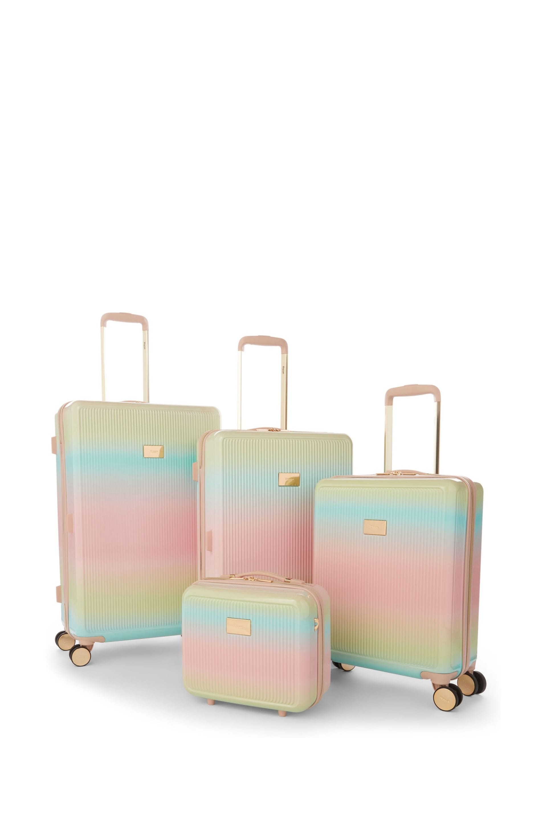 Dune London Pink Olive Medium Suitcase - Image 6 of 6