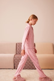 Pink Faux Fur Mule Slippers - Image 2 of 7