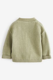 Sage Green Baby Knitted Cardigan (0mths-2yrs) - Image 2 of 3