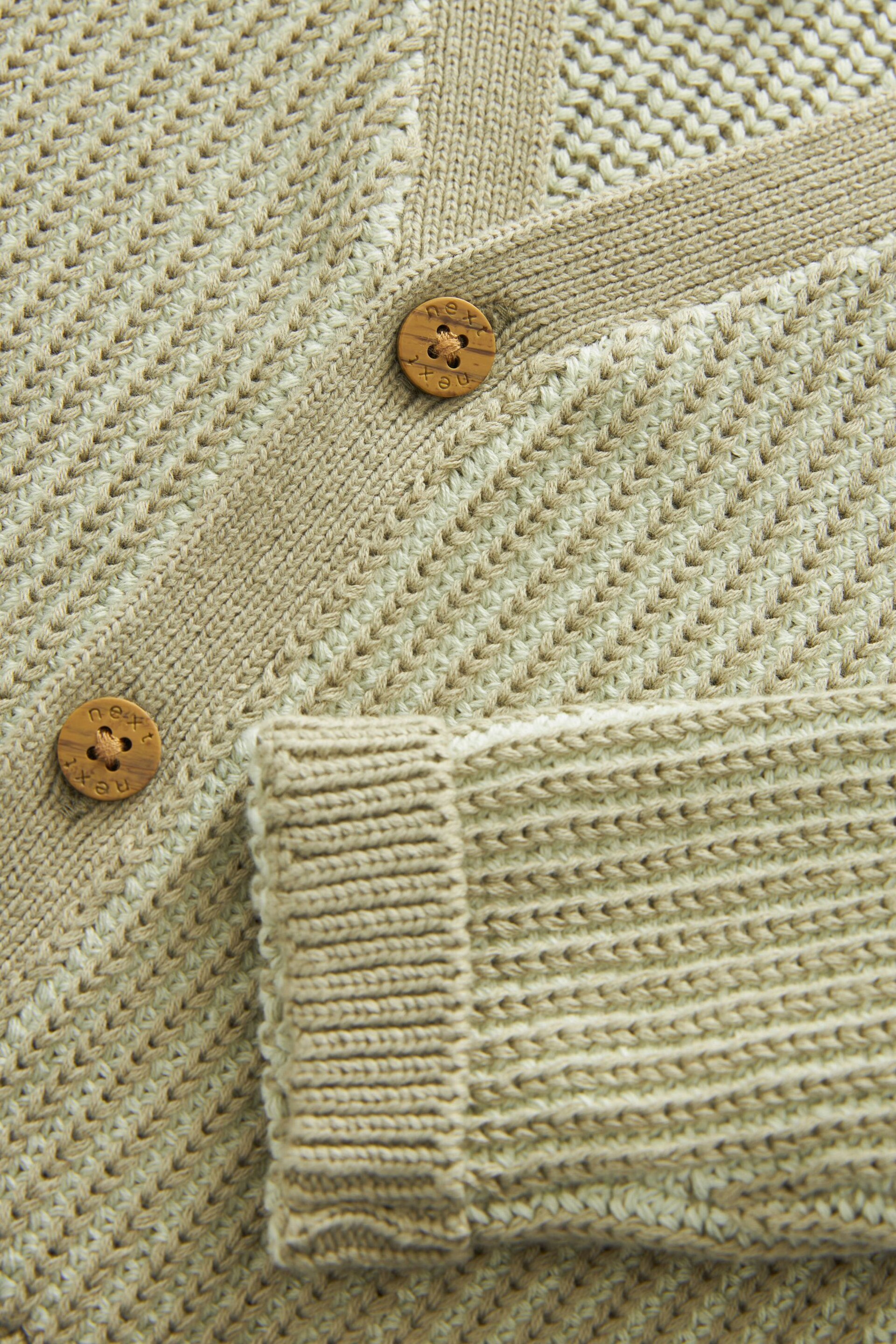 Sage Green Baby Knitted Cardigan (0mths-2yrs) - Image 3 of 3