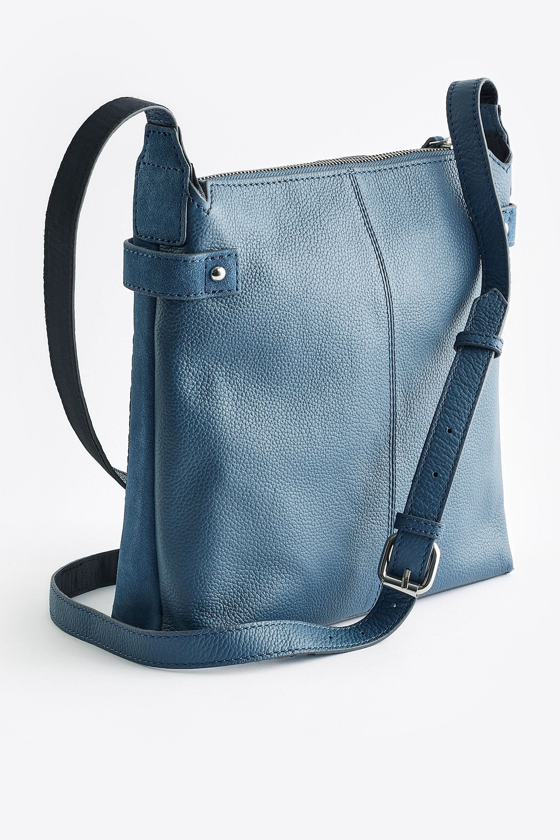 Buy Blue Leather Pocket Messenger Bag from Next United Arab Emirates