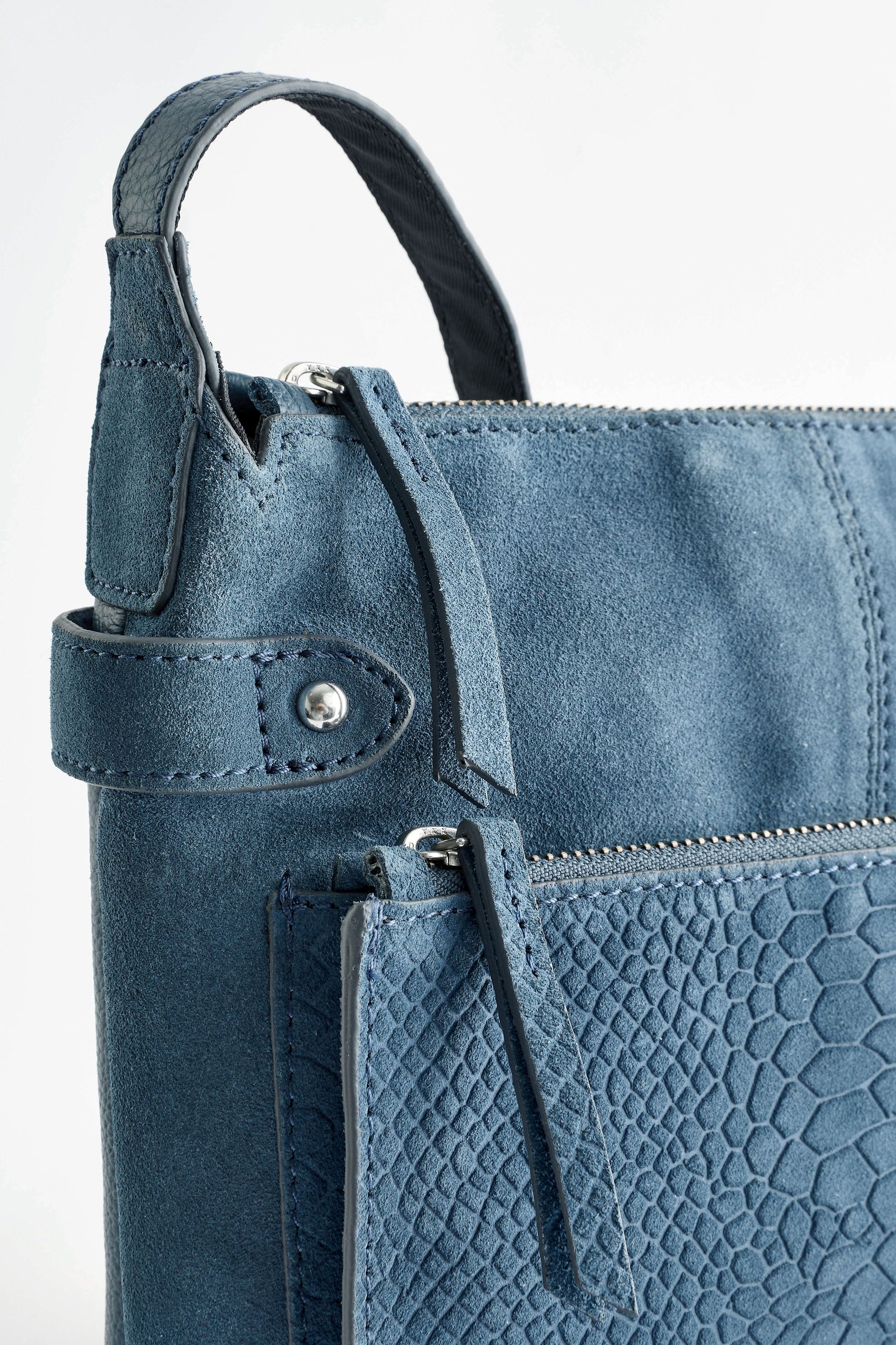 Buy Blue Leather Pocket Messenger Bag from Next United Arab Emirates