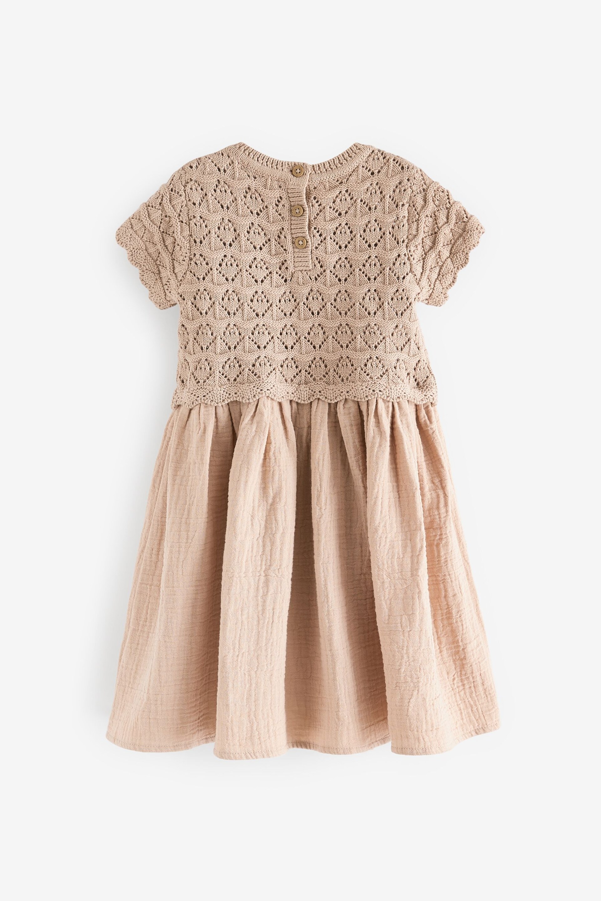 Neutral Crochet Flower Dress (3mths-7yrs) - Image 11 of 13