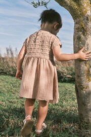 Neutral Crochet Flower Dress (3mths-7yrs) - Image 7 of 13