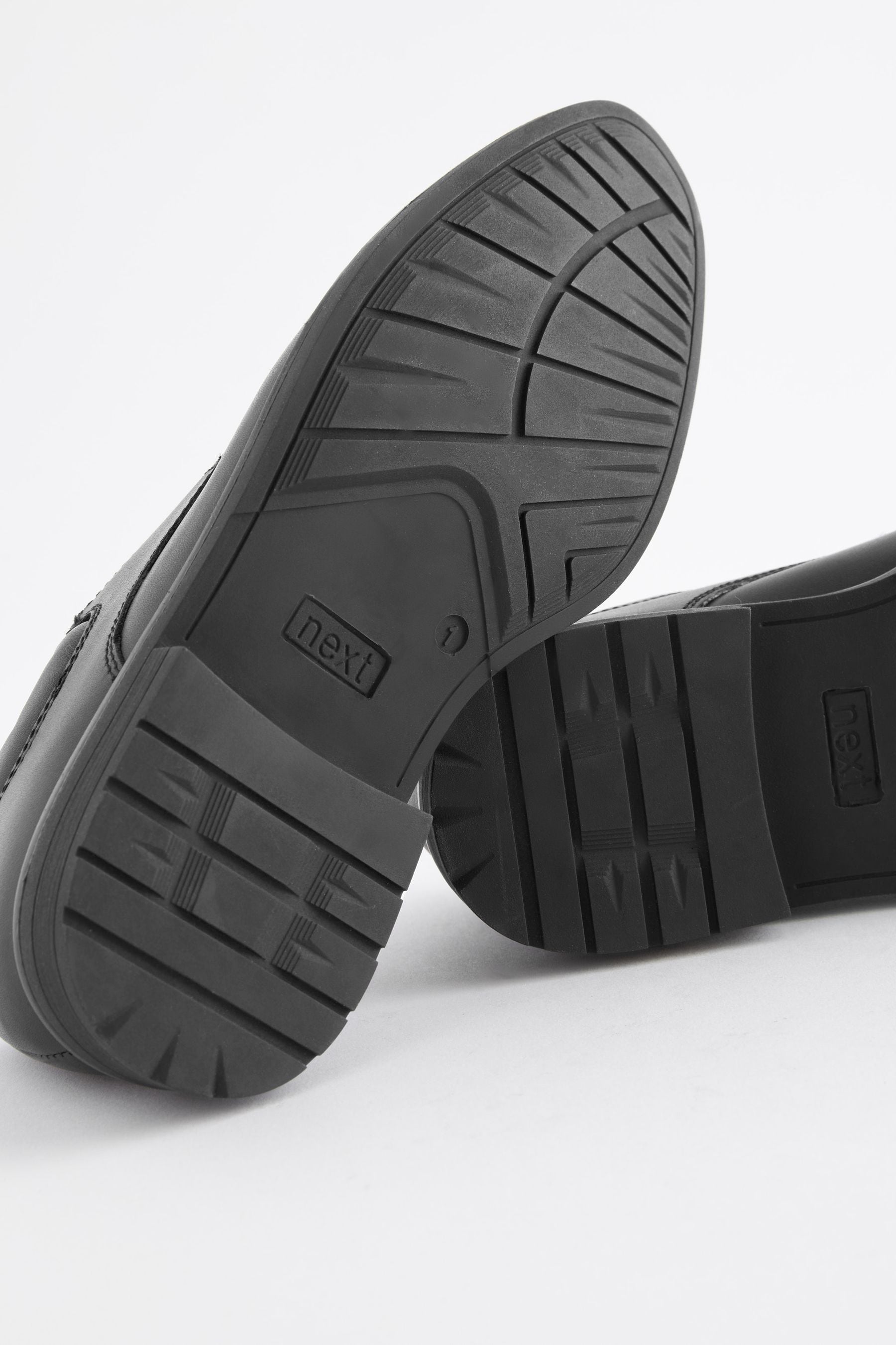 Buy Black School Leather Plain Front Lace Up Shoes from the Next UK online shop