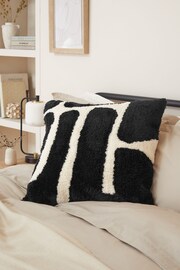 Monochrome 50 x 50cm Abstract Berber Cushion - Image 1 of 3