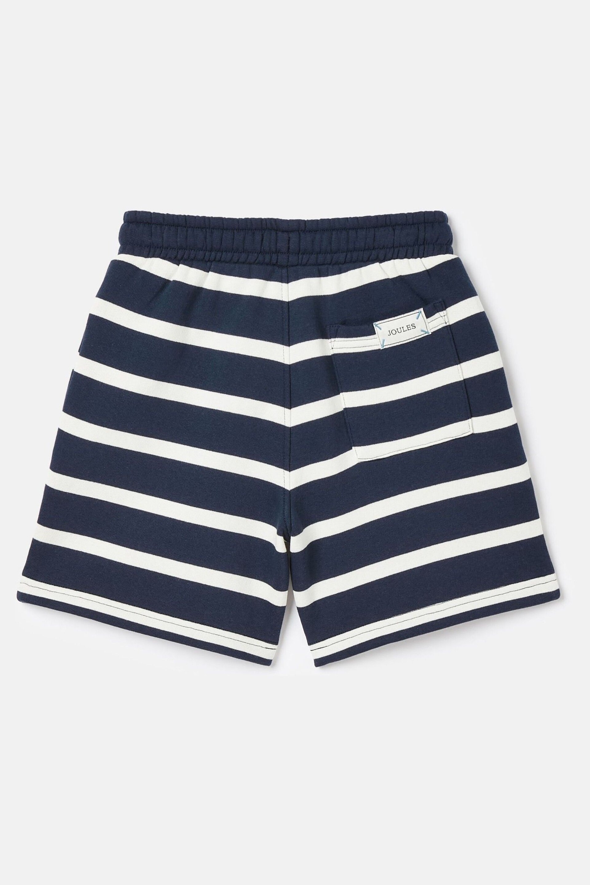 Joules Barton Navy & White Striped Jersey Shorts - Image 2 of 6