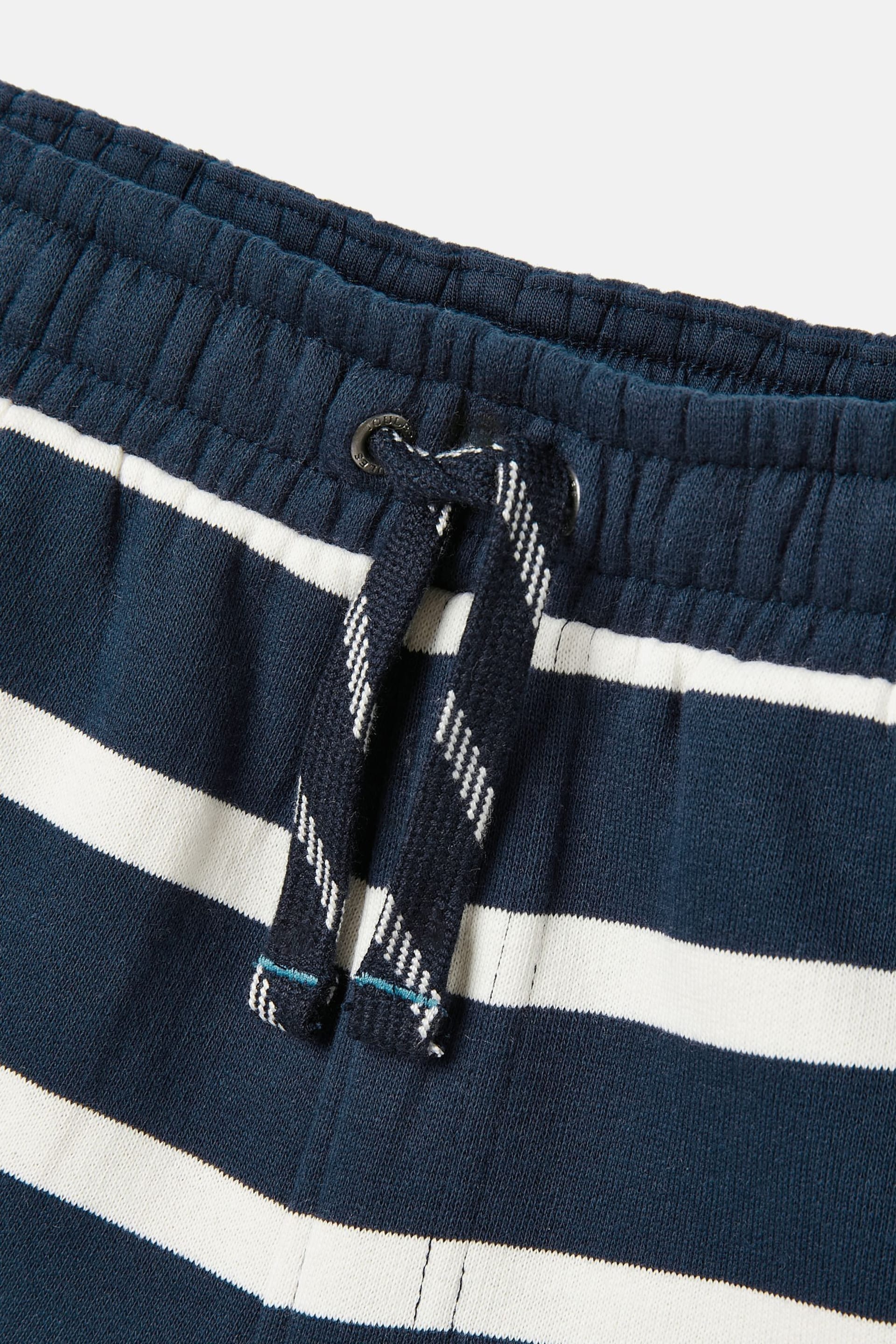 Joules Barton Navy & White Striped Jersey Shorts - Image 3 of 6