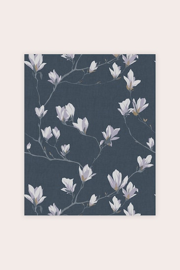 Laura Ashley Dusky Seaspray Magnolia Grove Wallpaper Sample Wallpaper