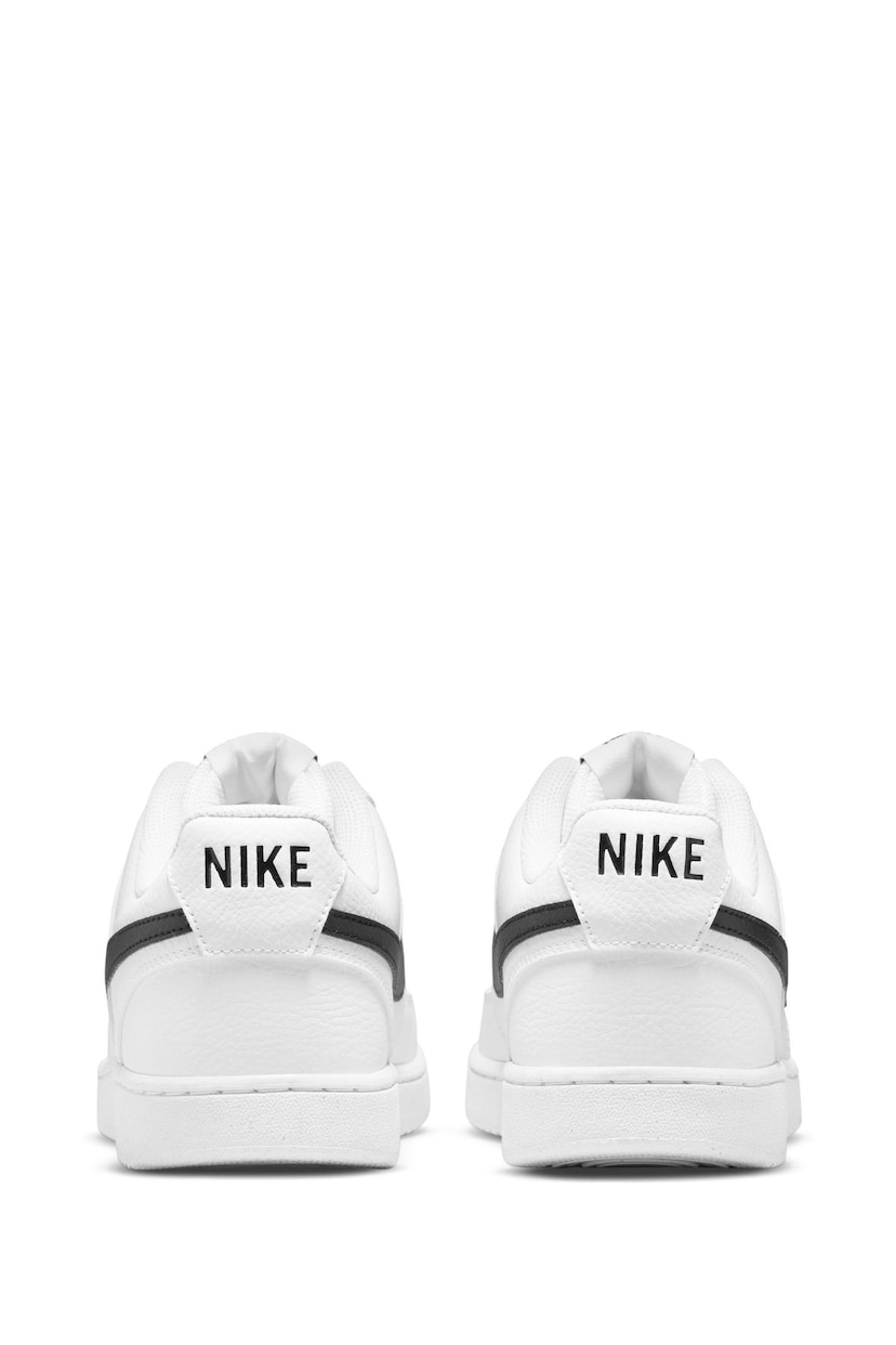Nike White/Black Court Vision Low Trainers - Image 6 of 8