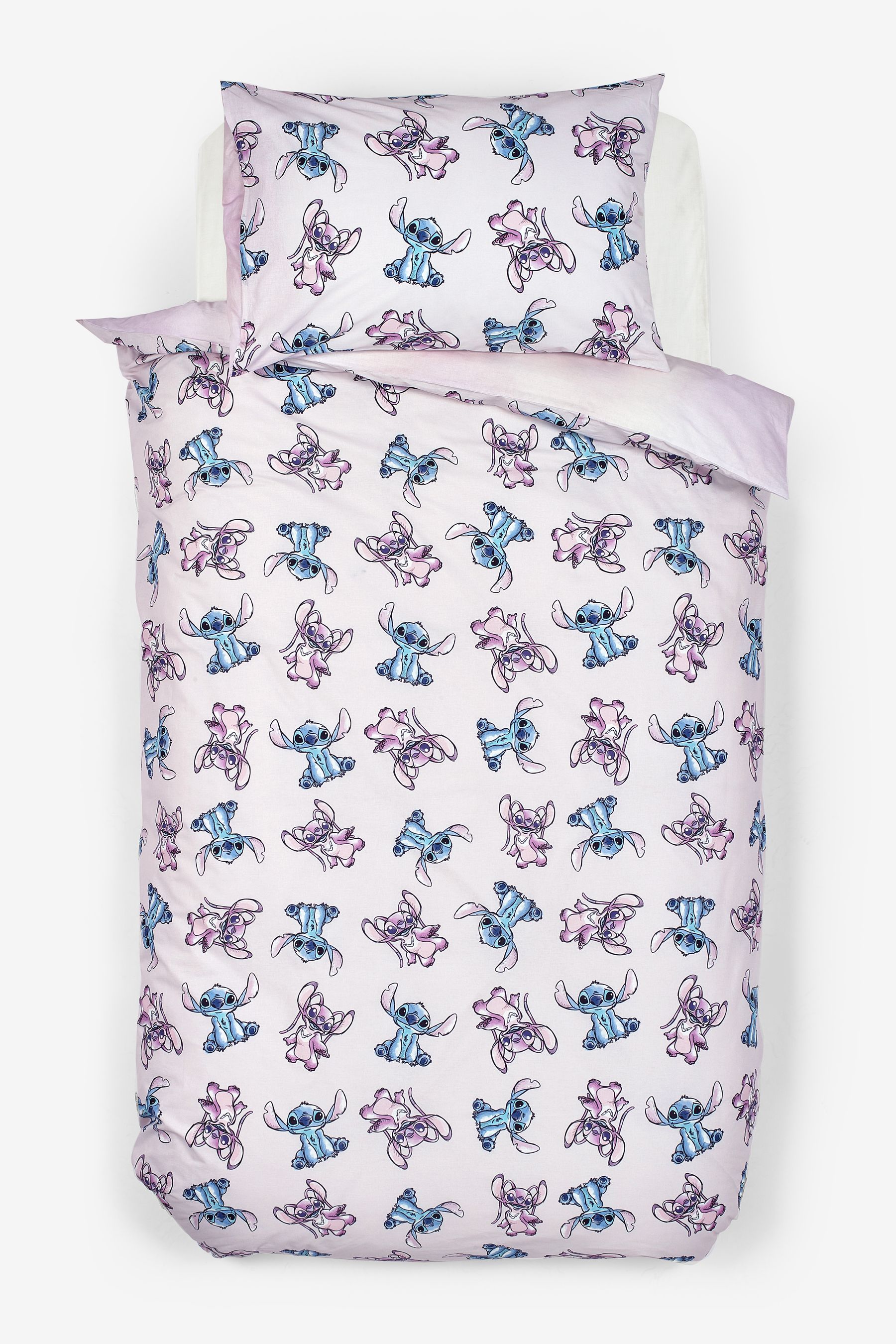 NEXT Lilo Stitch Purple Reversible 100 Cotton Duvet Cover and Pillowcase Set Adult