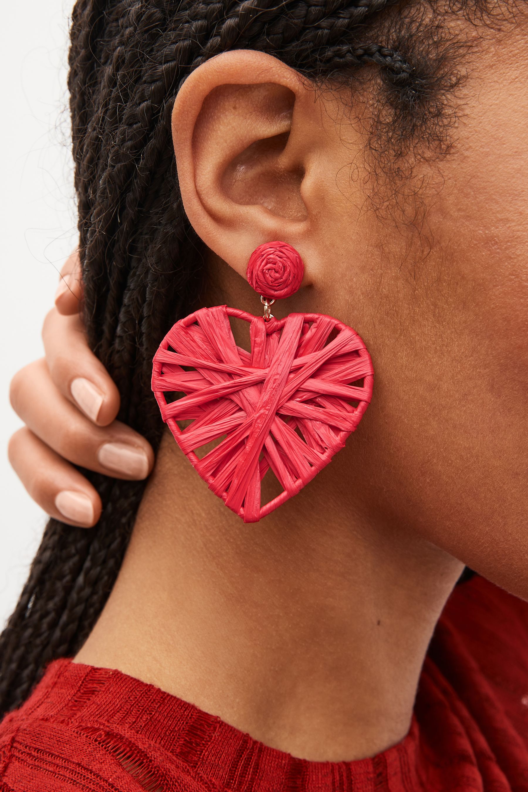 Statement sales heart earrings