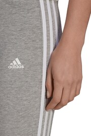 adidas Grey/White Sportswear 3 Stripes Leggings - Image 5 of 6