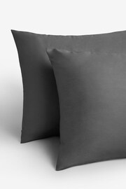 Charcoal Grey Collection Luxe 400 Thread Count 100% Egyptian Cotton Sateen Duvet Cover And Pillowcase Set - Image 5 of 6