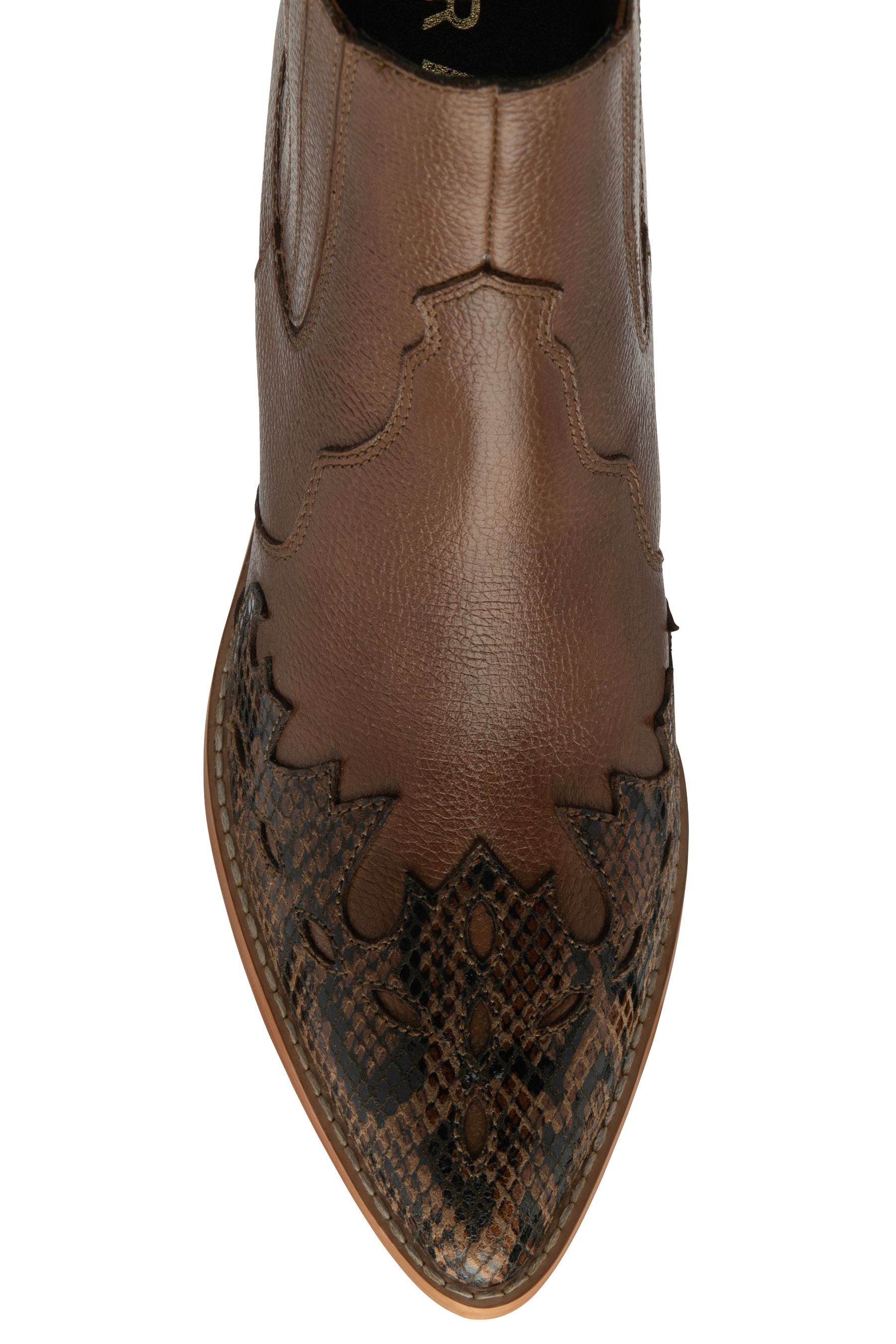 Stacked heel western chelsea boots on sale