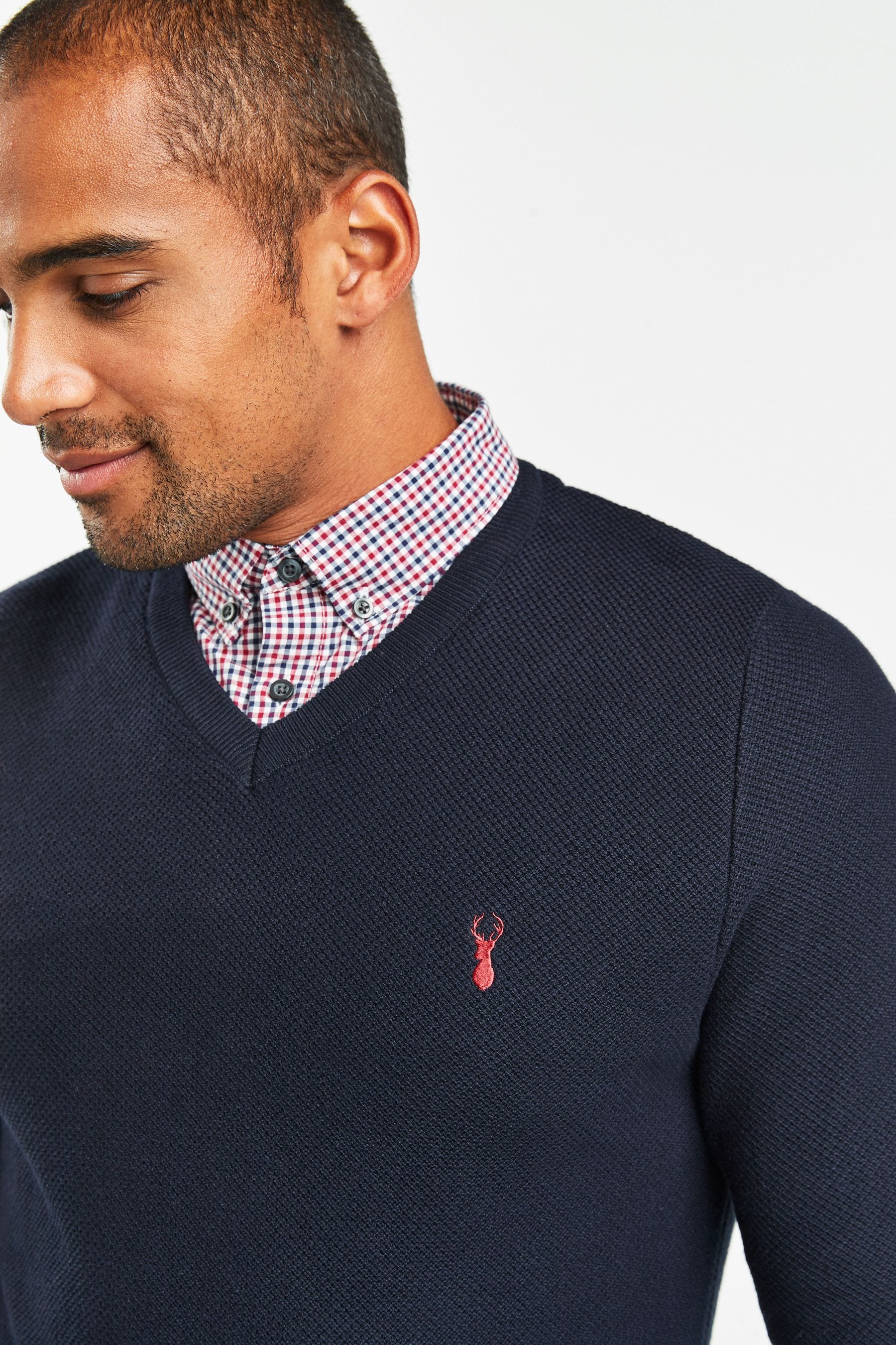 Jumper with fake shirt collar new arrivals