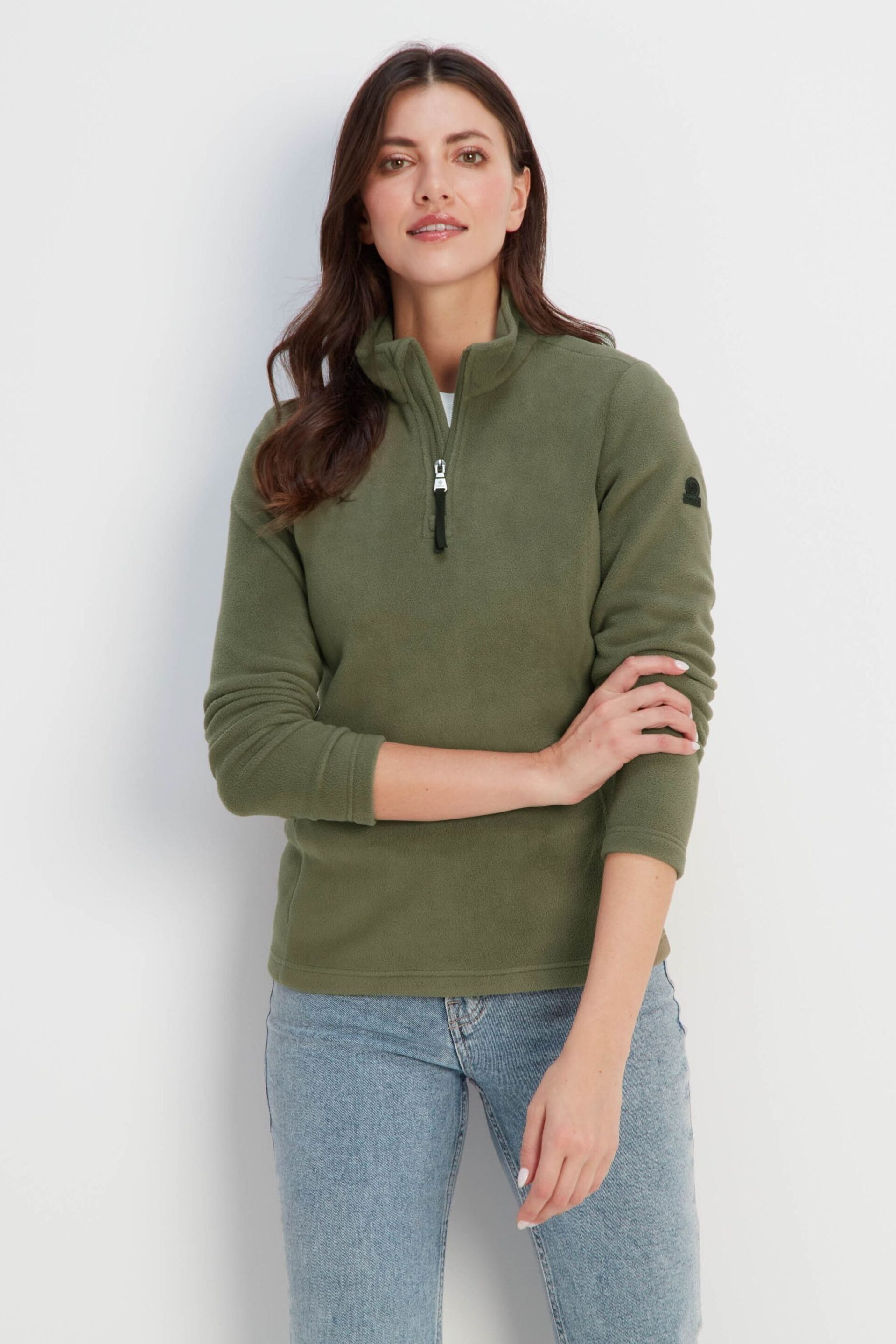 Tog 24 Green Revive Fleece Zip Neck Jumper - Image 3 of 8