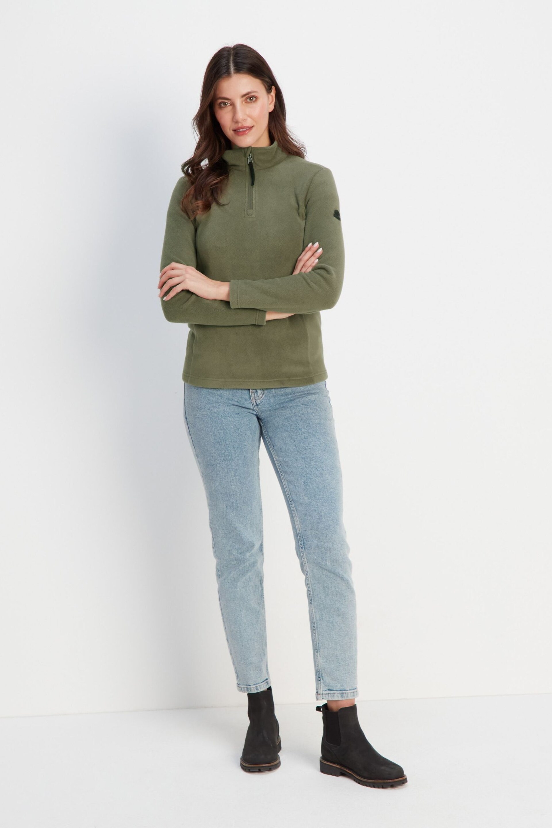 Tog 24 Green Revive Fleece Zip Neck Jumper - Image 4 of 8