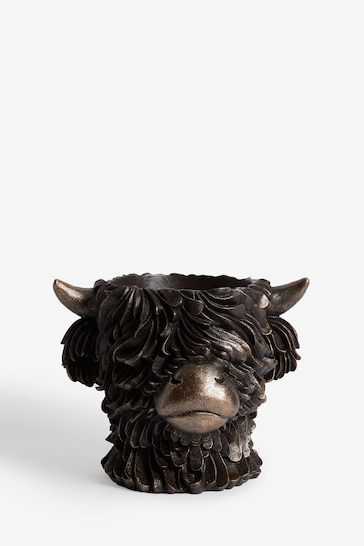 Bronze Outdoor Hamish The Highland Cow Planter