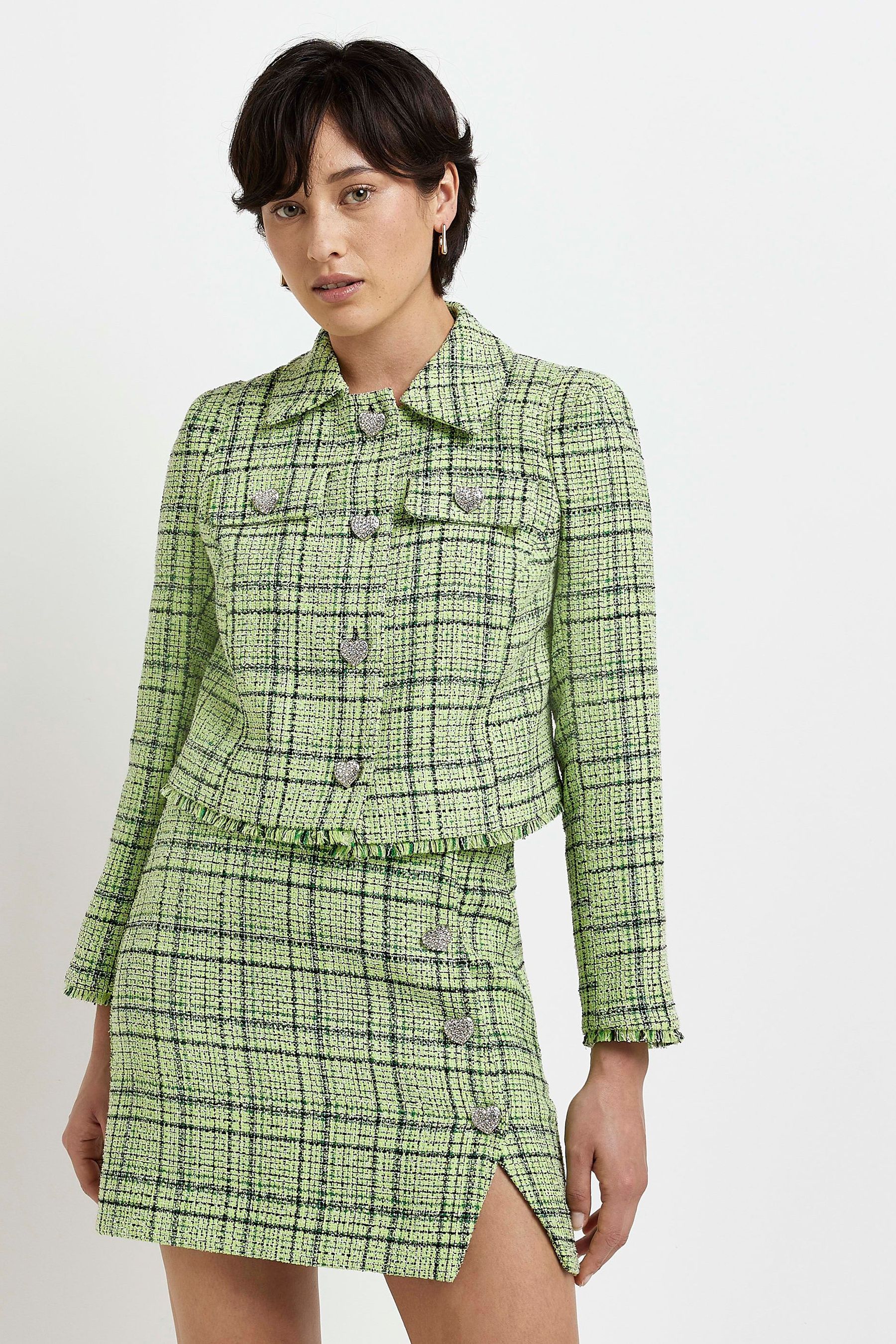 Lime green jacket river island hot sale