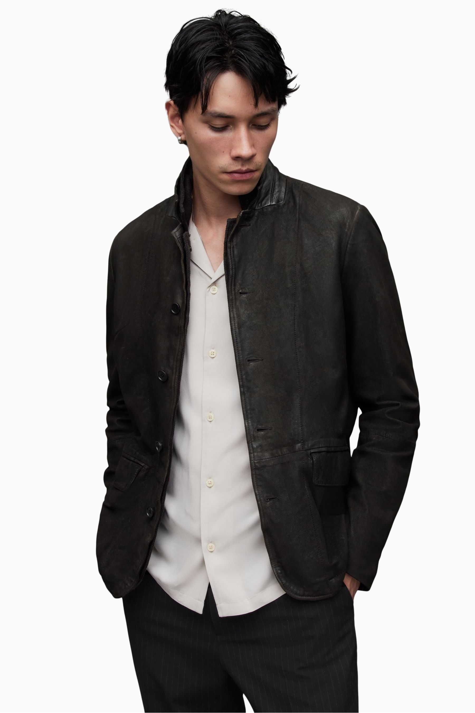 Black button up blazer clearance