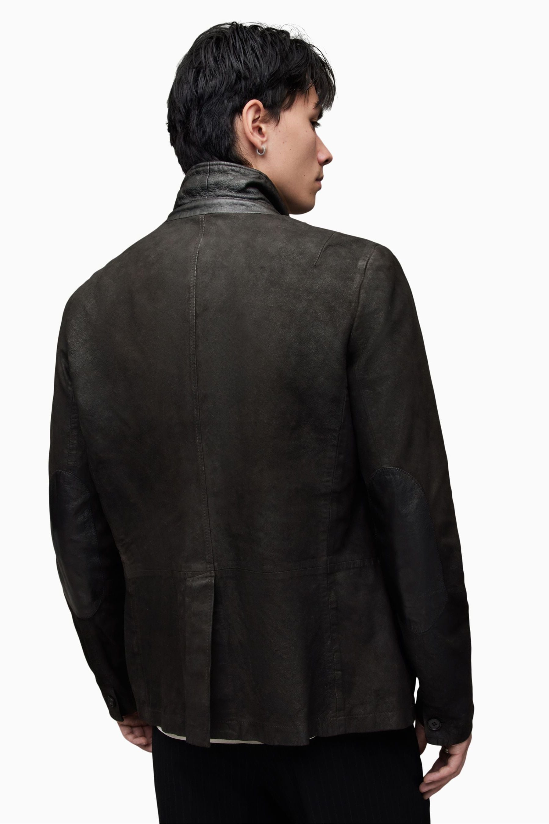 All saints leather blazer clearance