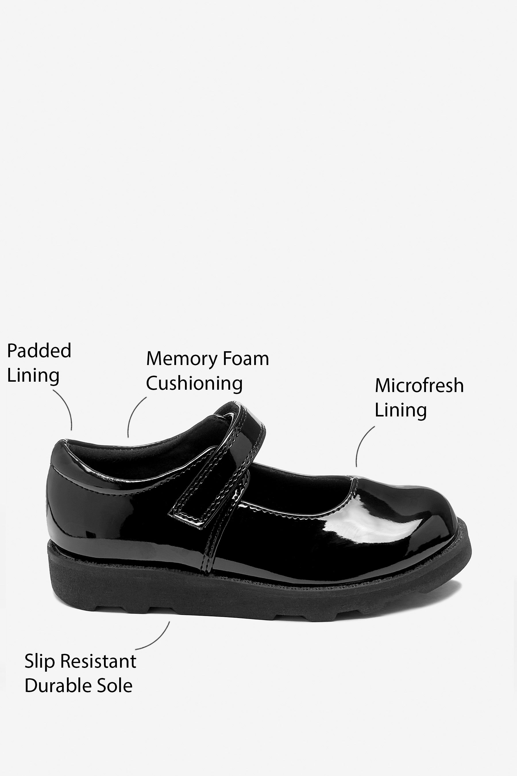 Buy Black Patent Junior School Mary Jane Shoes from Next Canada
