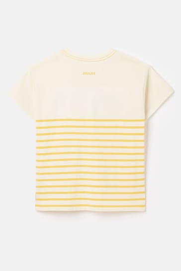 Joules Astra Yellow Short Sleeve Artwork T-Shirt