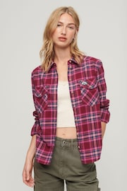 Superdry Red Lumberjack Check Flannel Shirt - Image 1 of 7